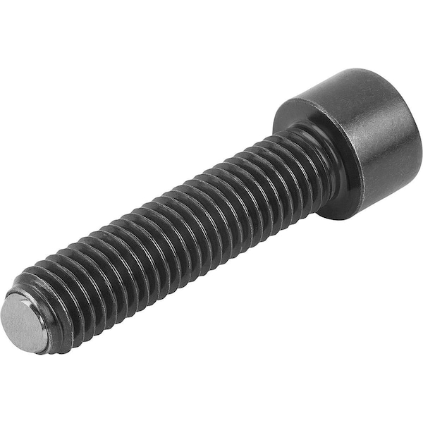 Kipp Ball-End Thrust Screw W Head, Form:B Flat Ball, M20, L=100, Carbon Steel, Comp:Ball-Bearing Steel K0380.220100 - main